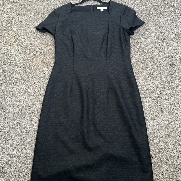 Hugo boss black dark gray sheet dress size M office preppy career - Picture 9 of 10
